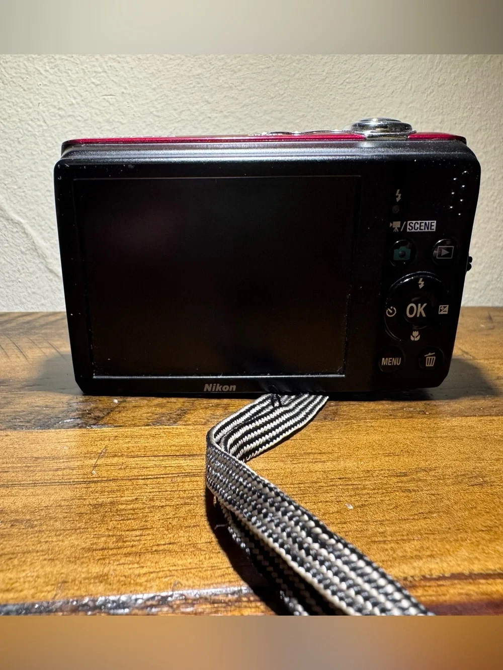 Nikon COOLPIX Compact Digital Camera - Red Metallic Finish